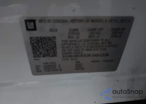 2019 Chevrolet Blazer Rs из США, поврежденный, VIN 3GNKBERS3KS651226